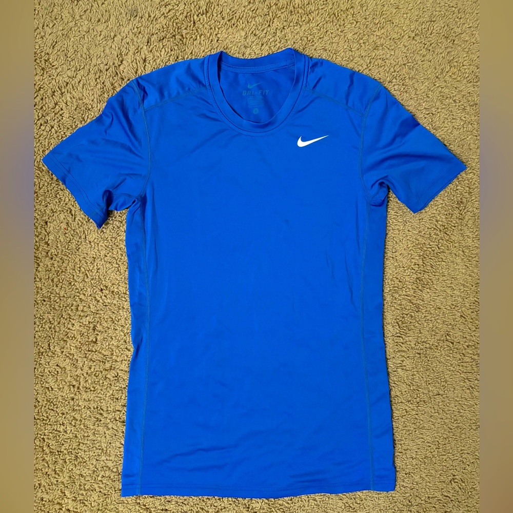 Blue Nike Dri-Fit Shirt, Youth S, great condition! Stay cool, comfy, and agile.